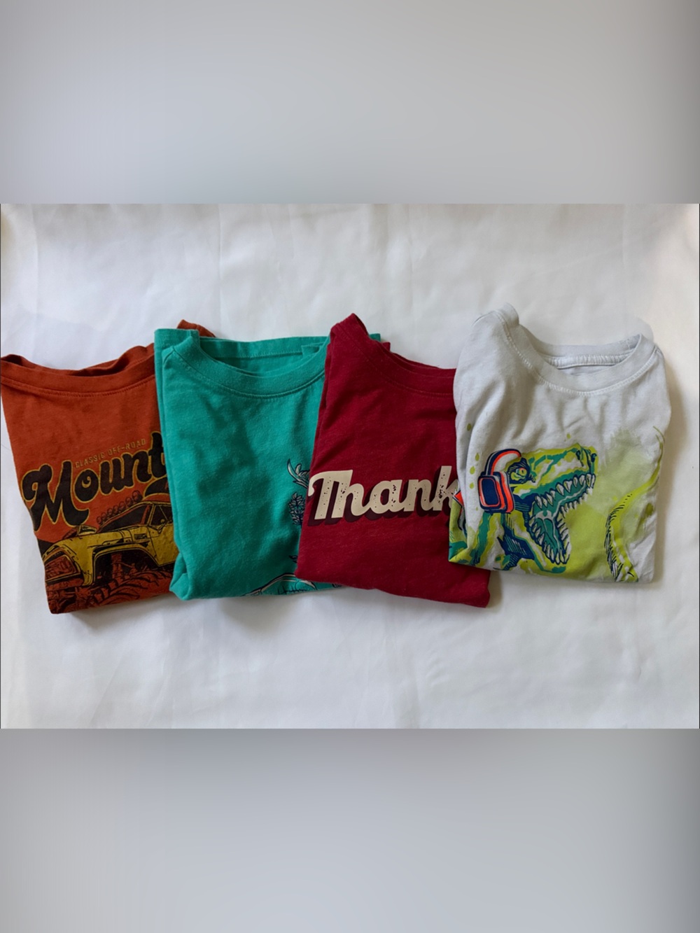 Cat & Jack Kids Short-Sleeve Tees in Rust, Teal, Burgundy, White